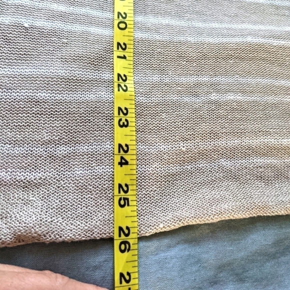 Euc Joan Vass 100% Linen Striped Lightweight Sweater XL - Picture 12 of 12